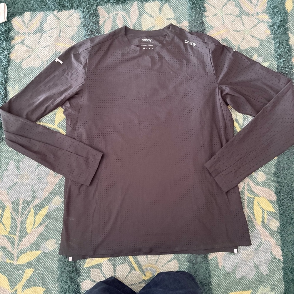 Brady Brand Long Sleeve Perforated Shirt Medium